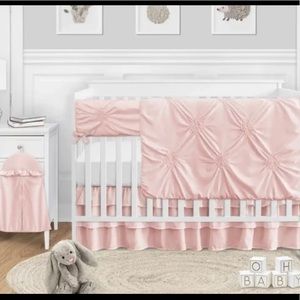 NWT 5 piece baby girl crib bedding set